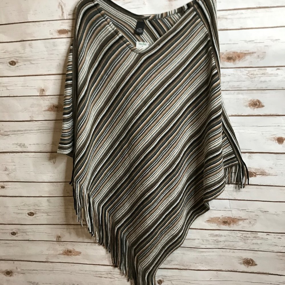 Brown Multi Hankerchief Poncho